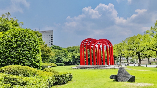 福山城公園のメインオブジェ